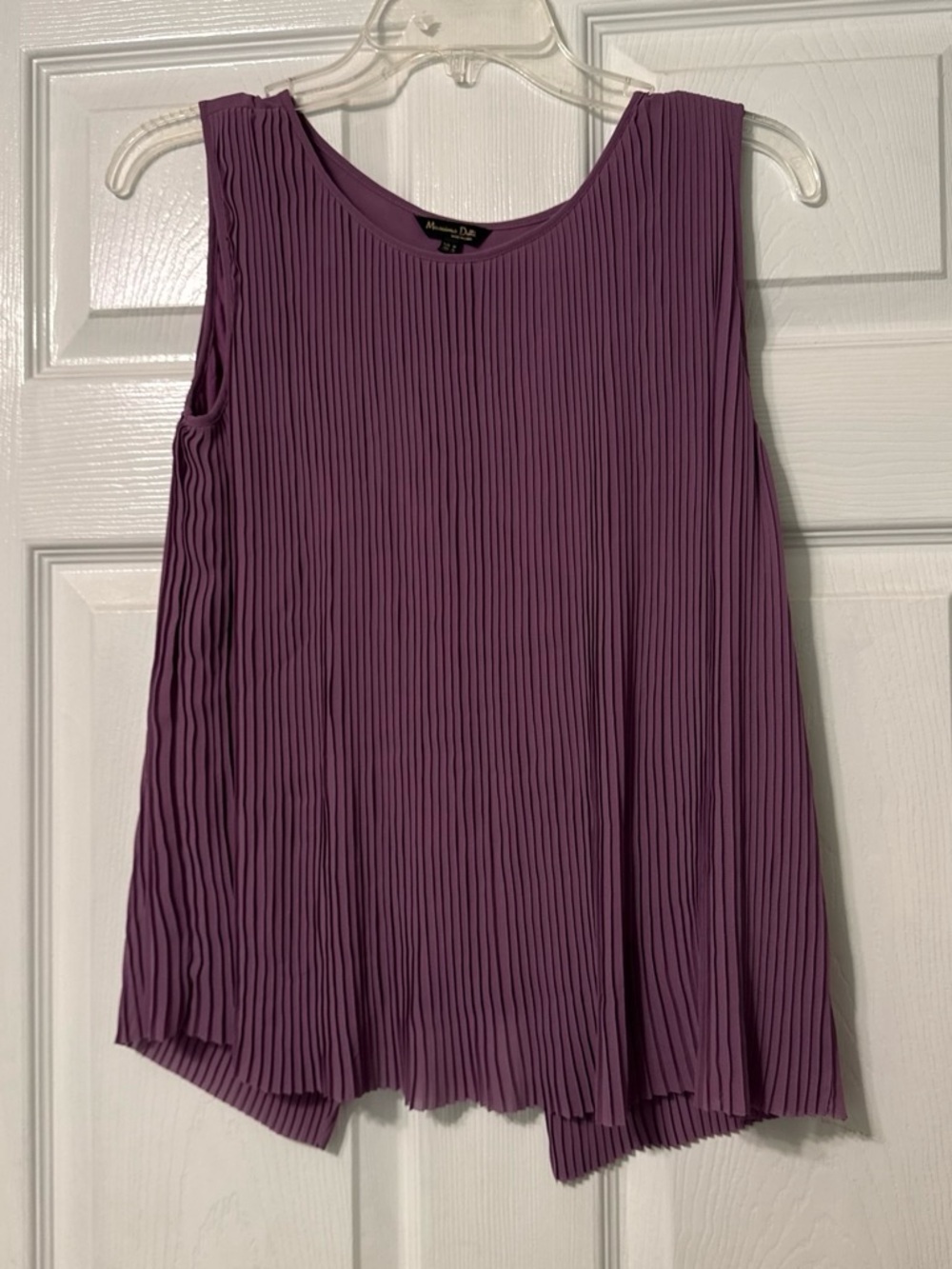 Massimo Dutti Pleated Sleeveless Tank - Purple